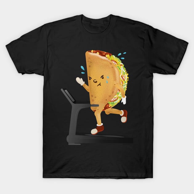 Funny Taco Gym shirt T-Shirt by HamilcArt